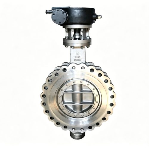 DN450 Class 300 CF8M Triple Offset Lug Type Butterfly Valve Worm Gear Operated for Water Oil Gas Steam BF027601