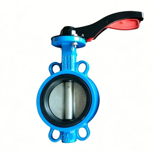 DN100 PN10 Ductile Iron Concentric Wafer Butterfly Valve Lever Operated BF081001