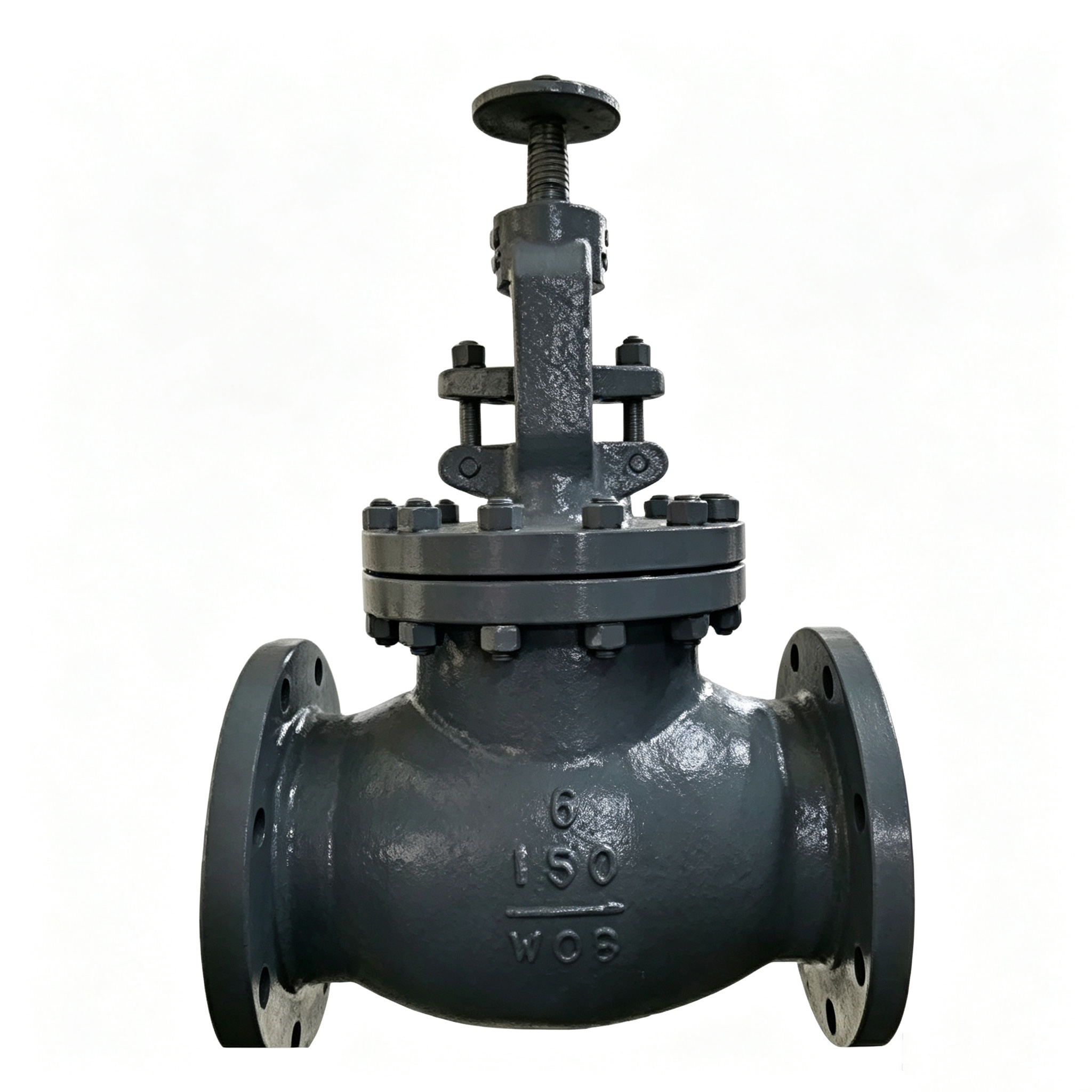 DN150 (6″) Class 150 ASTM A216 WCB Handwheel Operated Globe Valve