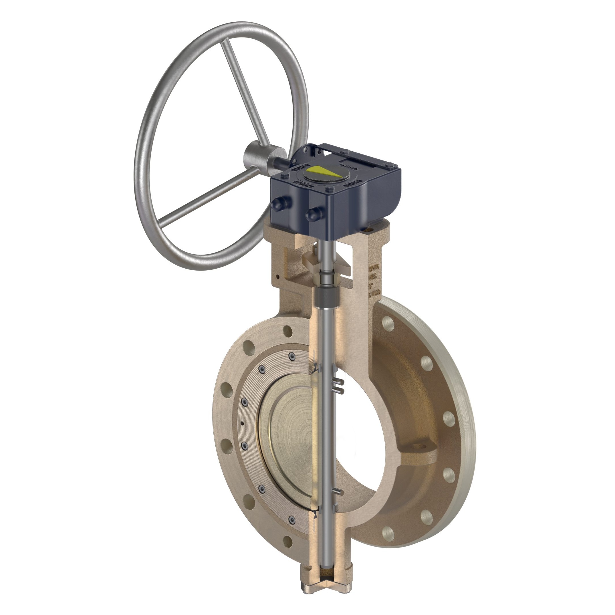 Double-offset butterfly valves.